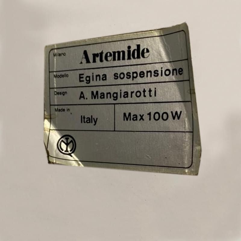Suspension vintage Egina par Artemide pour Angelo Mangiarotti, Italie 1970