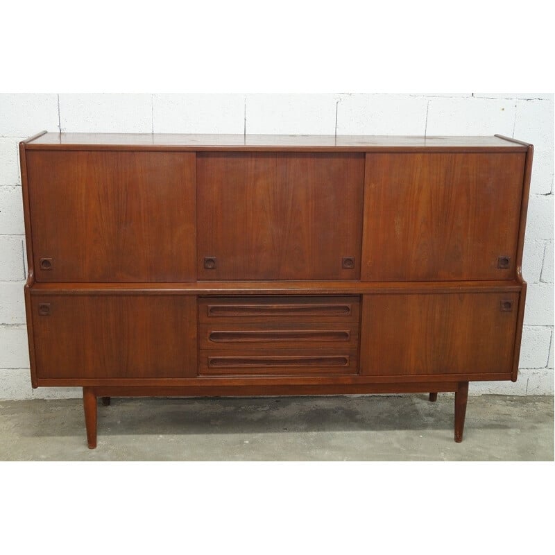 High teak sideboard, Johannes ANDERSEN - 1960s