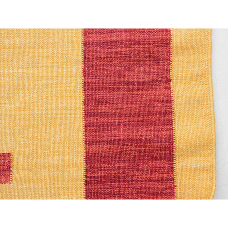 Vintage hand-woven wool rug from KB, Sweden