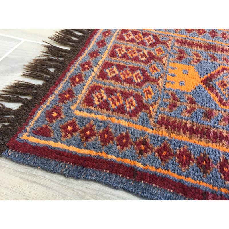 Vintage oosters tapijt van zuivere wol