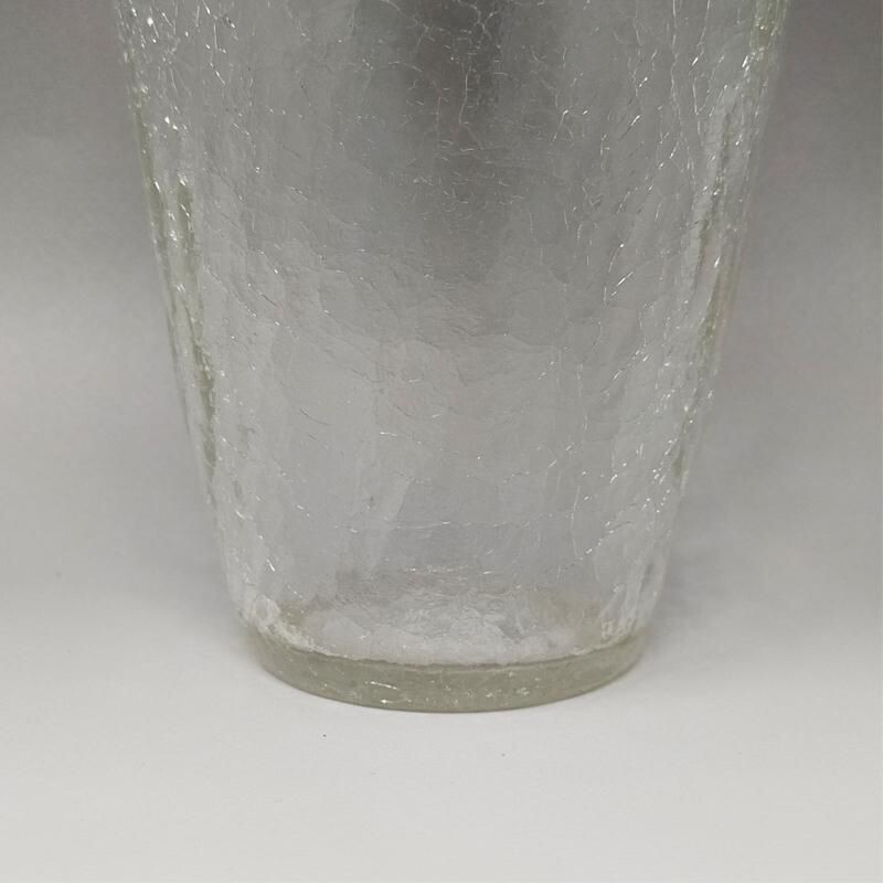 Vintage shaker em vidro rachado, Itália 1960