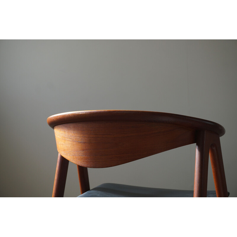 Poltrona vintage in teak modello 52 di Erik Kirkegaard per Høng, Danimarca 1960