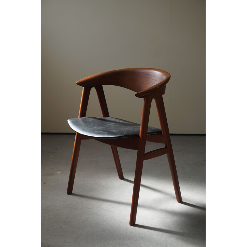 Fauteuil vintage en teck modèle 52 par Erik Kirkegaard pour Høng, Danemark 1960