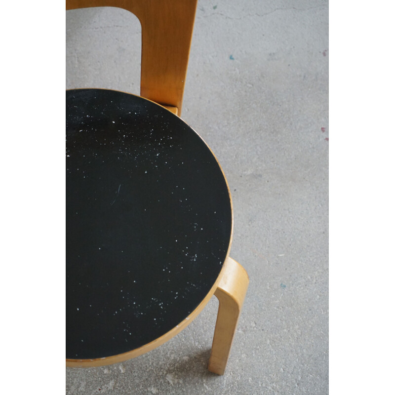 Satz von 4 Vintage-Stühlen Modell 65 moderner Stil von Alvar Aalto für Artek, 1950