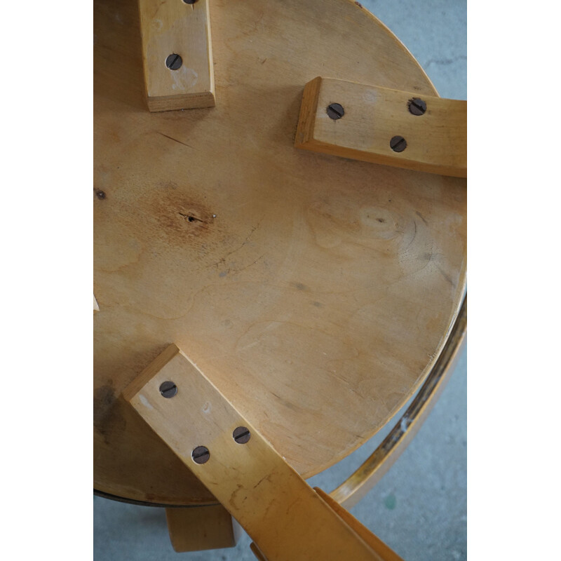 Set of 4 vintage chairs model 65 modern style by Alvar Aalto for Artek, 1950s