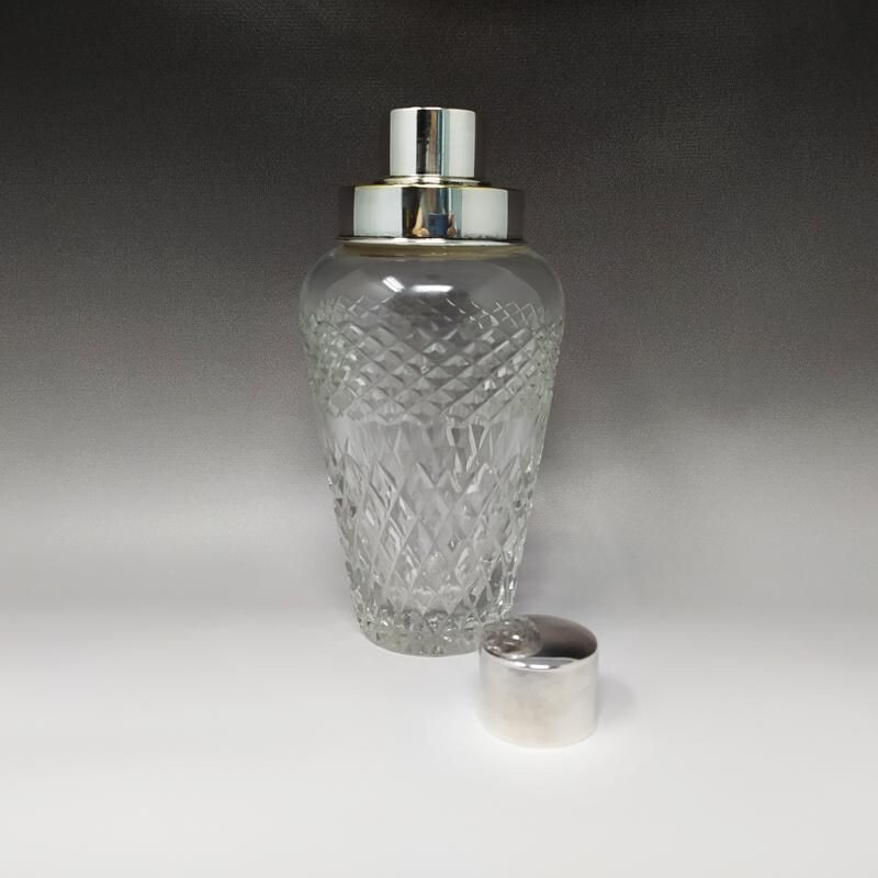 Mid century cut crystal cocktail shaker, Italy 1950s