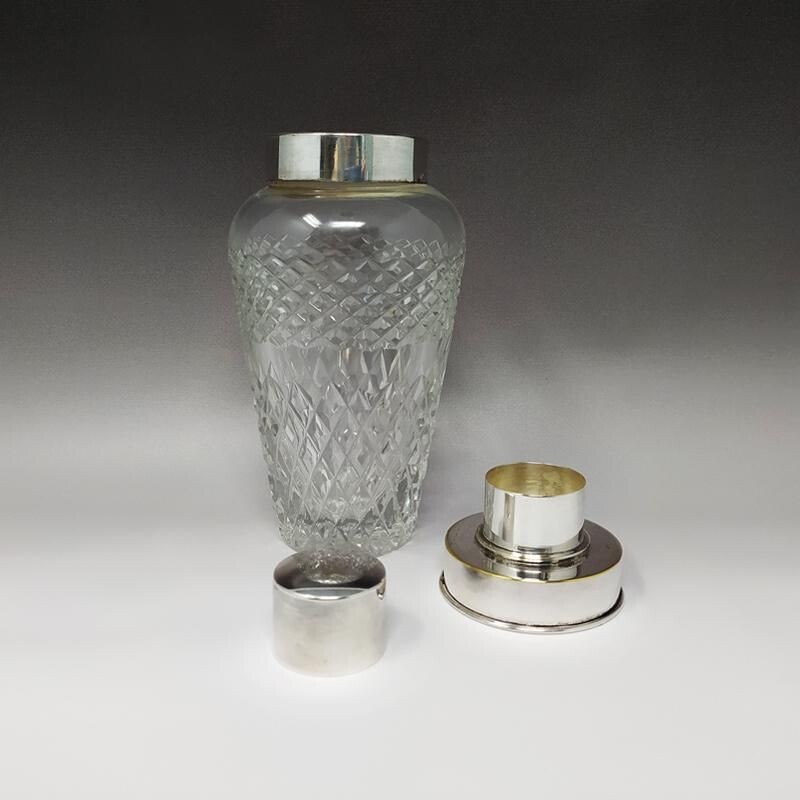 Mid century cut crystal cocktail shaker, Italy 1950s