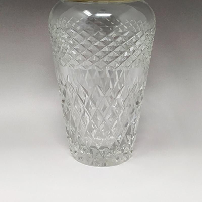 Mid century cut crystal cocktail shaker, Italy 1950s