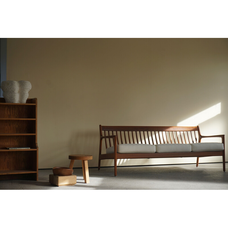 Vintage modern teak model USA 75 3-seat sofa by Folke Ohlsson for DUX, Sweden 1960s