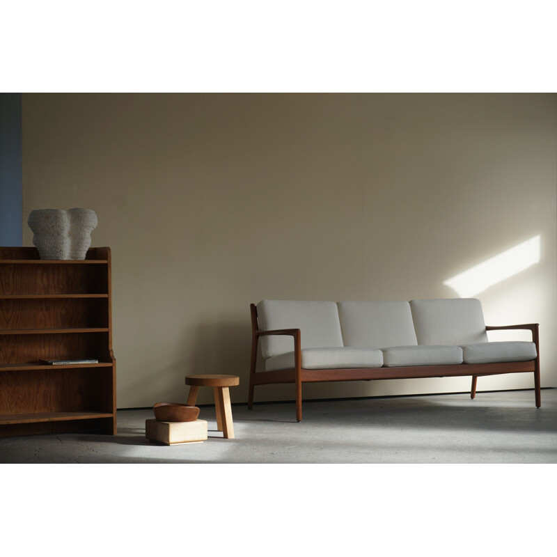 Vintage modern teak model USA 75 3-seat sofa by Folke Ohlsson for DUX, Sweden 1960s