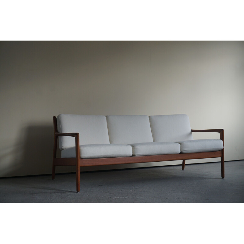 Vintage modern teak model USA 75 3-seat sofa by Folke Ohlsson for DUX, Sweden 1960s