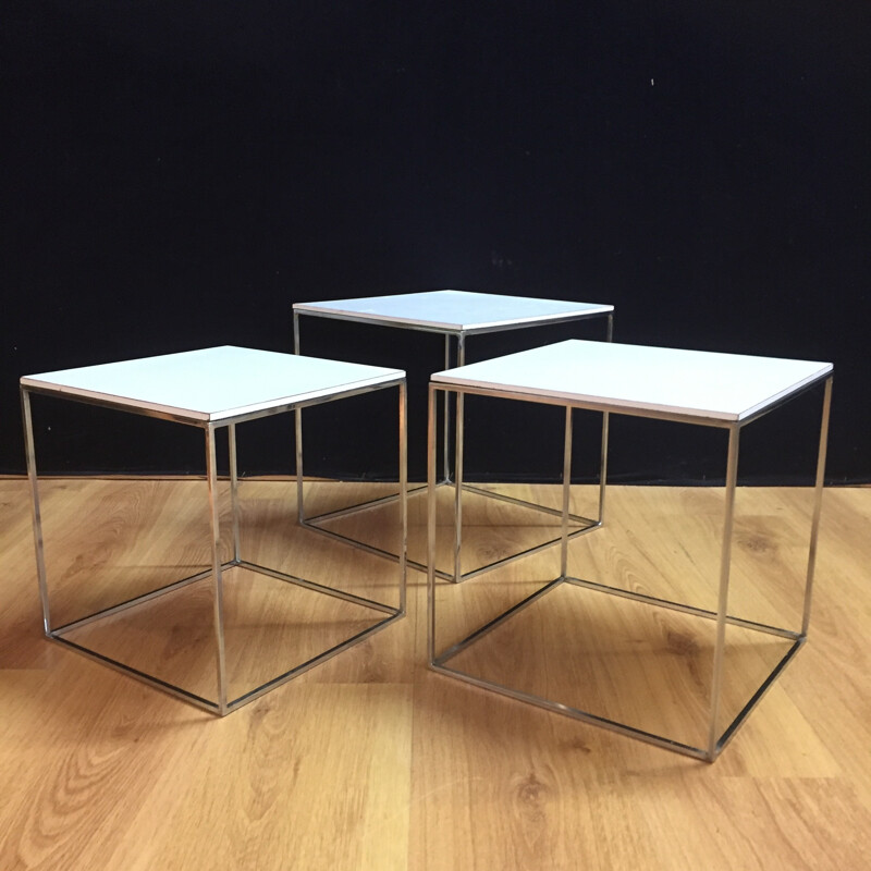 Set of 3 PK 71 coffee tables, Poul KJAERHOLM - 1950s