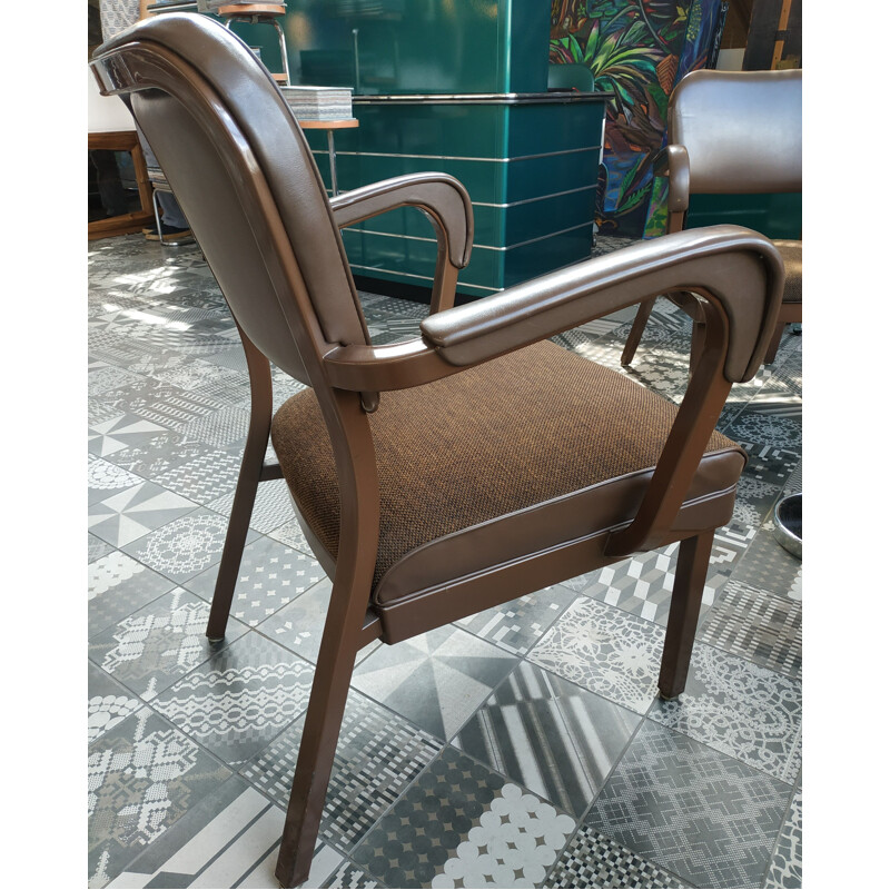Set of 6 All-Stell Inc mid century tanker armchairs, 1950s