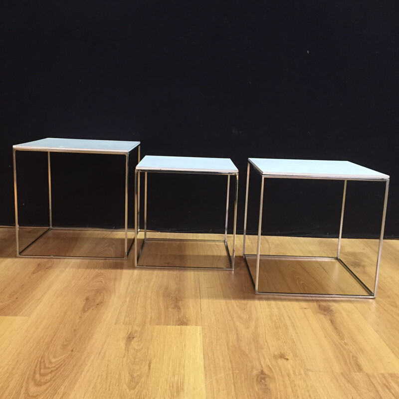 Set of 3 PK 71 coffee tables, Poul KJAERHOLM - 1950s