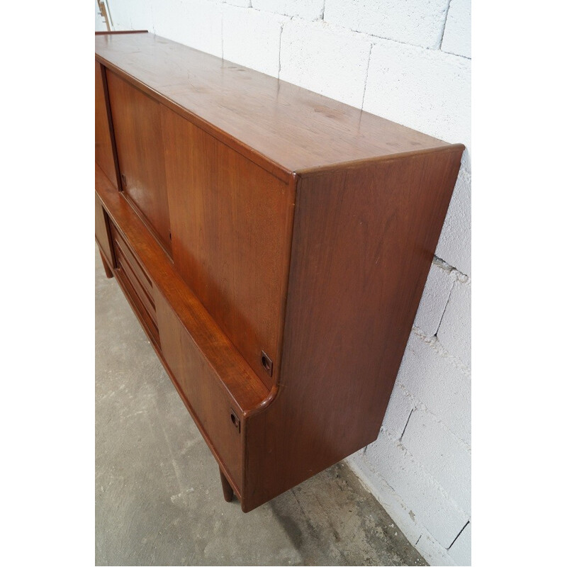 High teak sideboard, Johannes ANDERSEN - 1960s