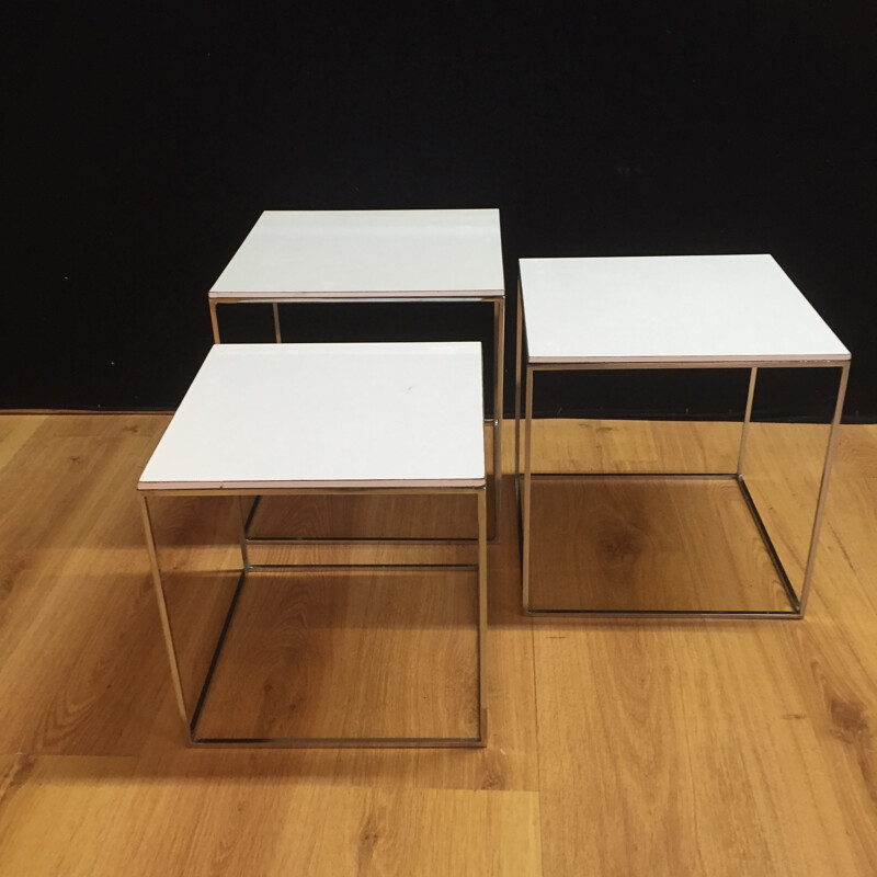 Set of 3 PK 71 coffee tables, Poul KJAERHOLM - 1950s