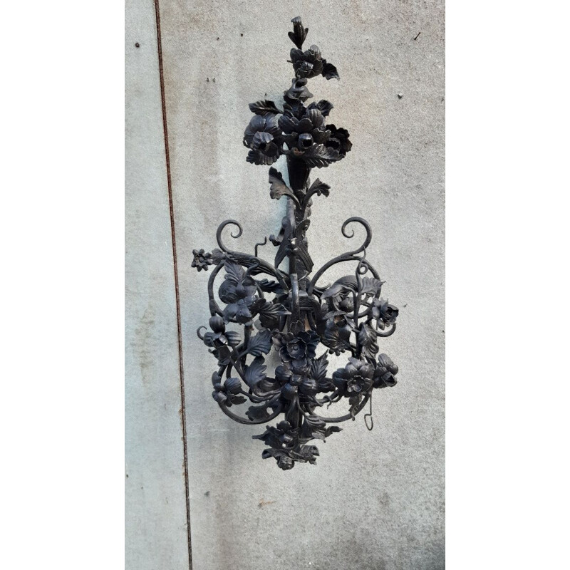 Vintage wrought iron entrance bell, 1930s