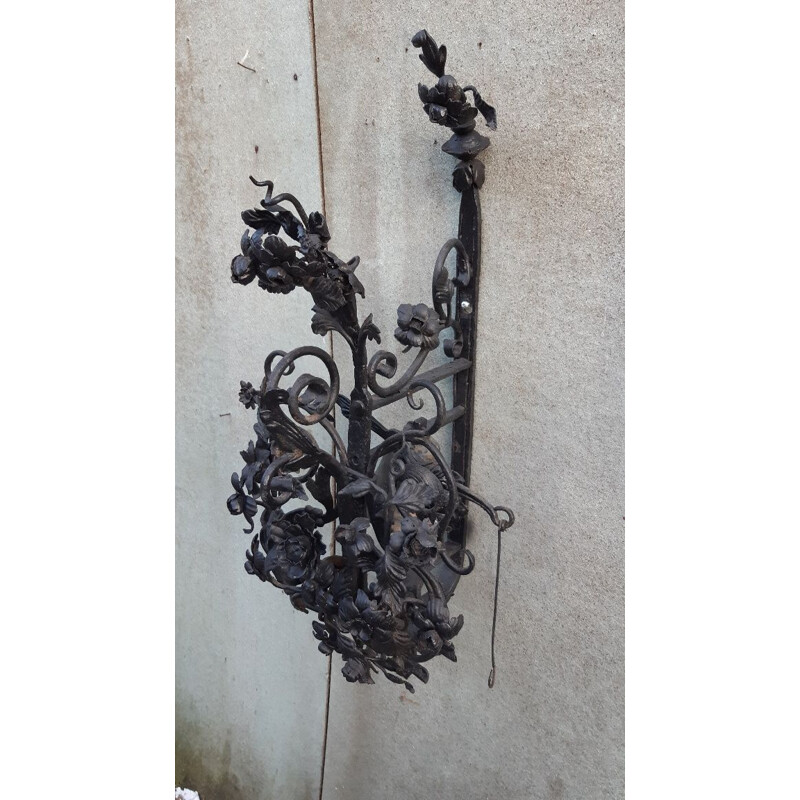 Vintage wrought iron entrance bell, 1930s