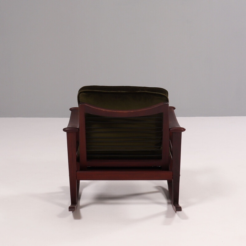 Cadeira de baloiço de teca Vintage por M. Nissen para Finn Juhl, 1960