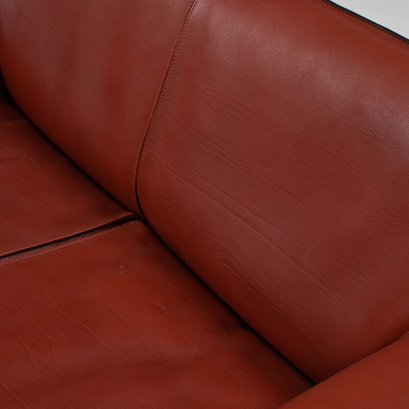 Cassina Cab vintage sofa em couro 415 por Mario Bellini, 1977