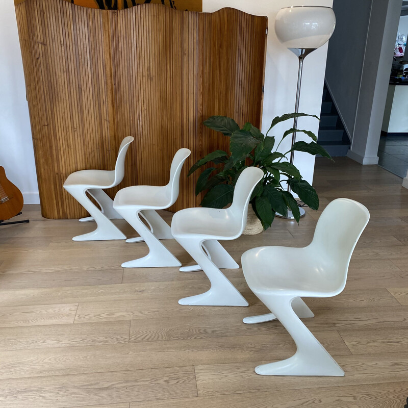 Set of 4 vintage Kangaroo chairs by Ernst MÔECKL for Horn, 1968s