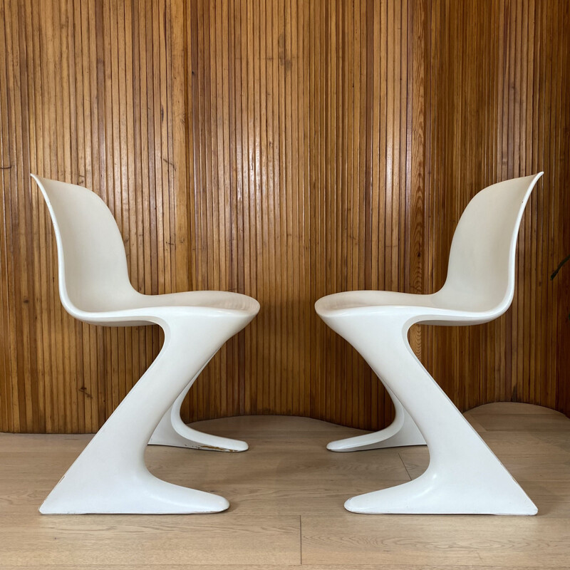 Set of 4 vintage Kangaroo chairs by Ernst MÔECKL for Horn, 1968s