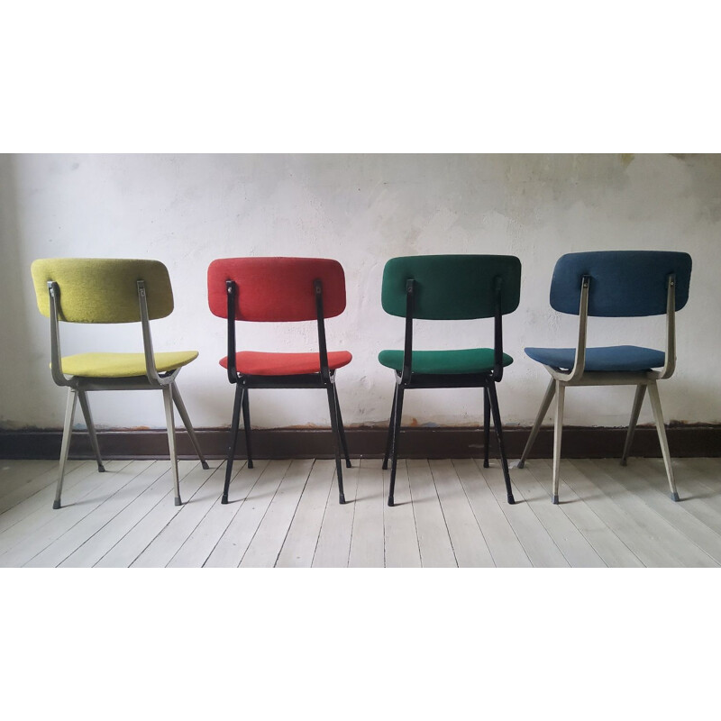 Ensemble de 4 chaises vintage à pied compas par Friso Kramer, 1960