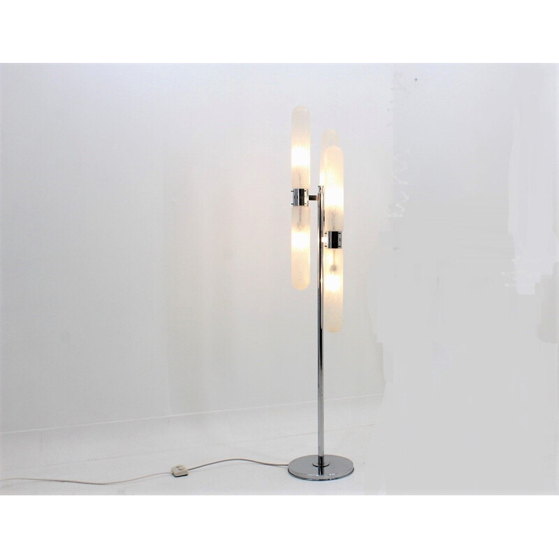 Aldo Nason design Murano glass vintage floor lamp by Mazzega, 1960s