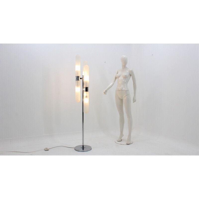 Aldo Nason design Murano glass vintage floor lamp by Mazzega, 1960s