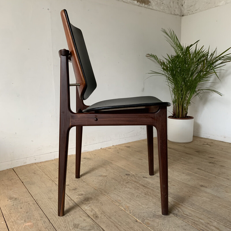 Set of 4 vintage teak chairs by Arne Hovmand Olsen for Mogens Kold, Denmark