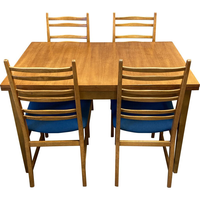 Scandinavian vintage teak dining set, 1950s