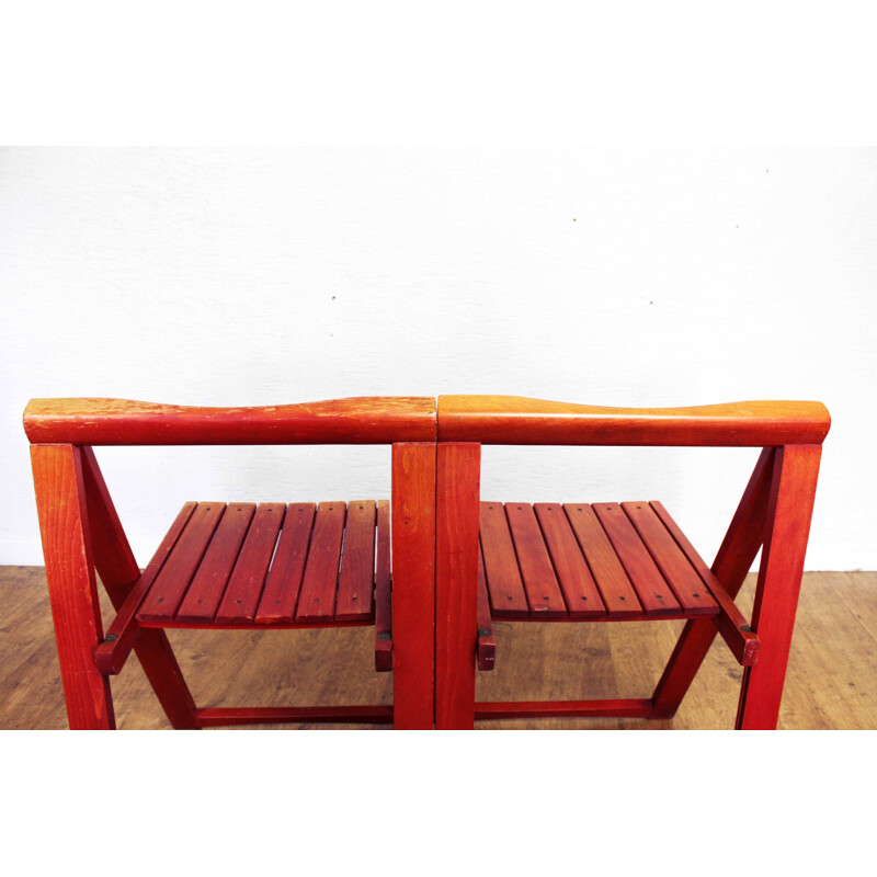 Pair of vintage folding chairs by Aldo Jacober, 1960s