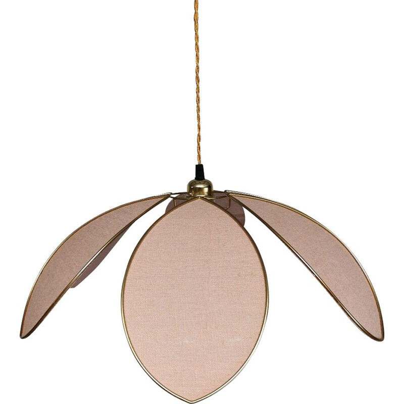 Vintage 6-petal flower pendant lamp