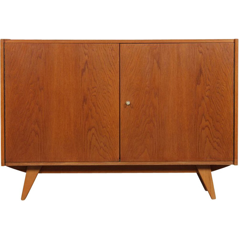 Vintage oak chest of drawers model U-450 by Jiri Jiroutek, Czechoslovakia 1960s