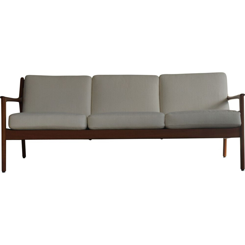 Vintage modern teak model USA 75 3-seat sofa by Folke Ohlsson for DUX, Sweden 1960s