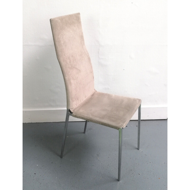 Chaise vintage en velours de Lia Zanotta