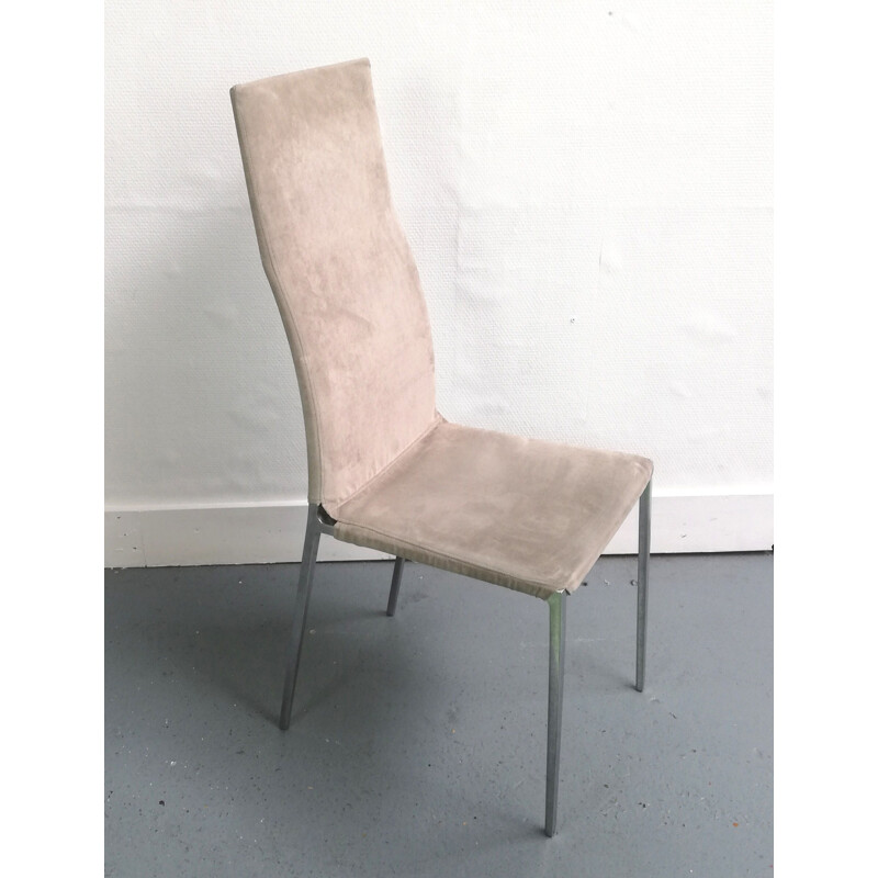 Vintage fluwelen stoel van Lia Zanotta