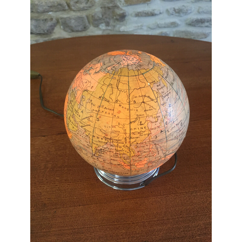 Vintage luminous globe, 1930s