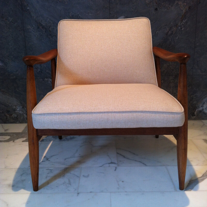 Beige Soviet armchair - 1960s