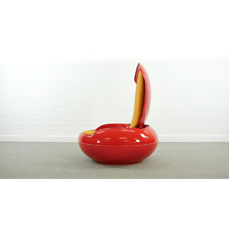 Vintage red garden armchair by Peter Ghyczy for Elstogran GmbH, Germany 1972s