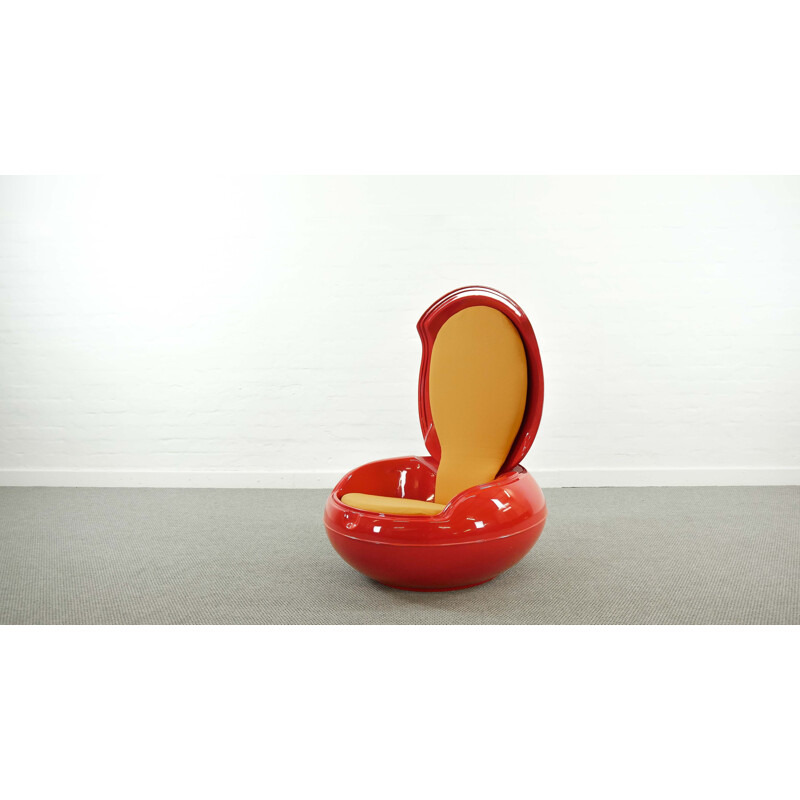 Vintage red garden armchair by Peter Ghyczy for Elstogran GmbH, Germany 1972s
