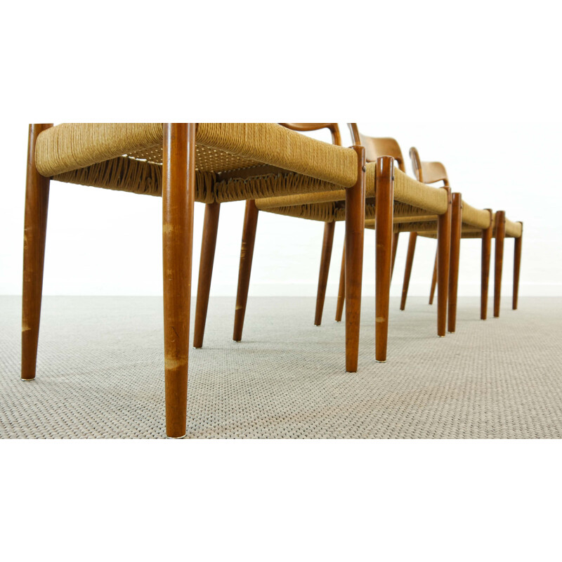 Set of 4 vintage teak chairs by Johannes Andersen for Uldum, Denmark 1960s