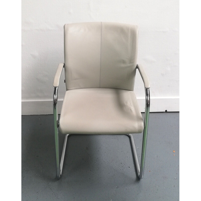 Klöber cadeira de escritório em couro vintage