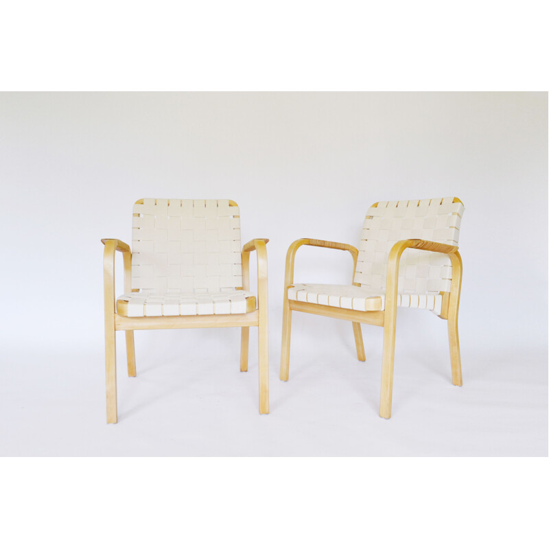 Paire de chaises vintage modèle 45 par Alvar Aalto pour Artek, 1960