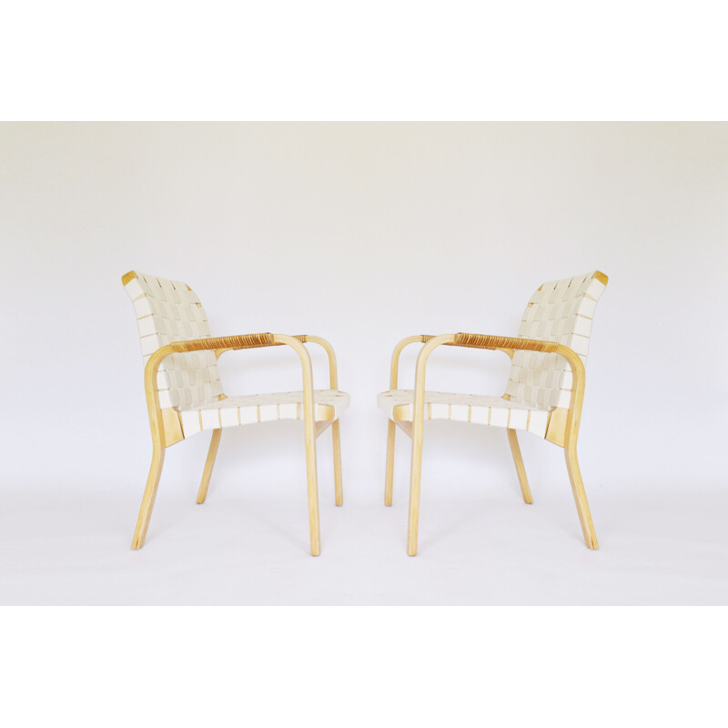 Paire de chaises vintage modèle 45 par Alvar Aalto pour Artek, 1960