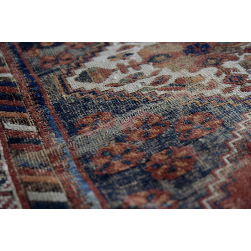 Vintage handgeweven shiraz tapijt, Perzië 1890