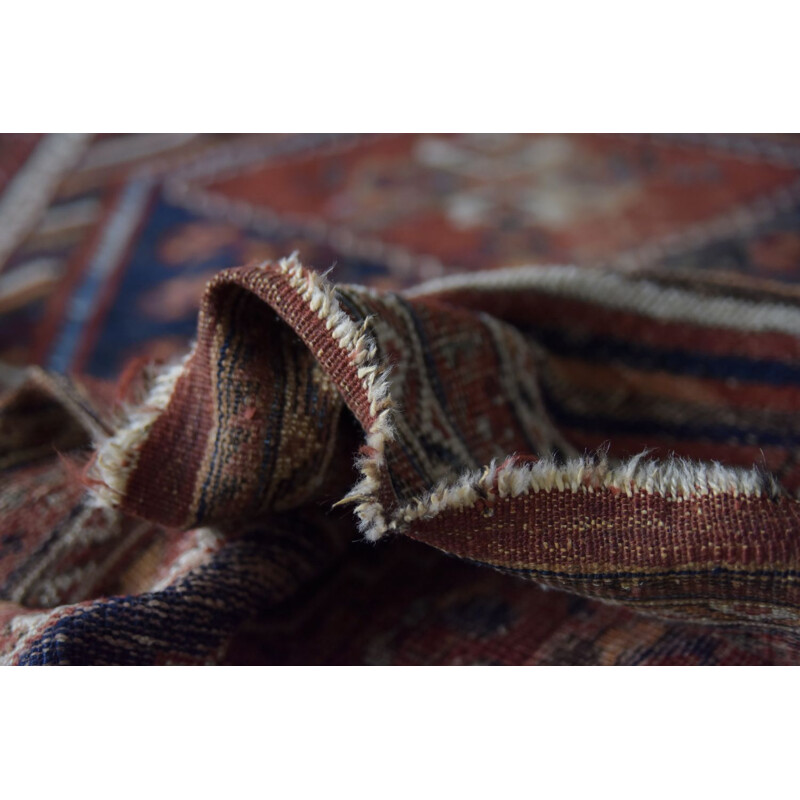 Vintage handgeweven shiraz tapijt, Perzië 1890