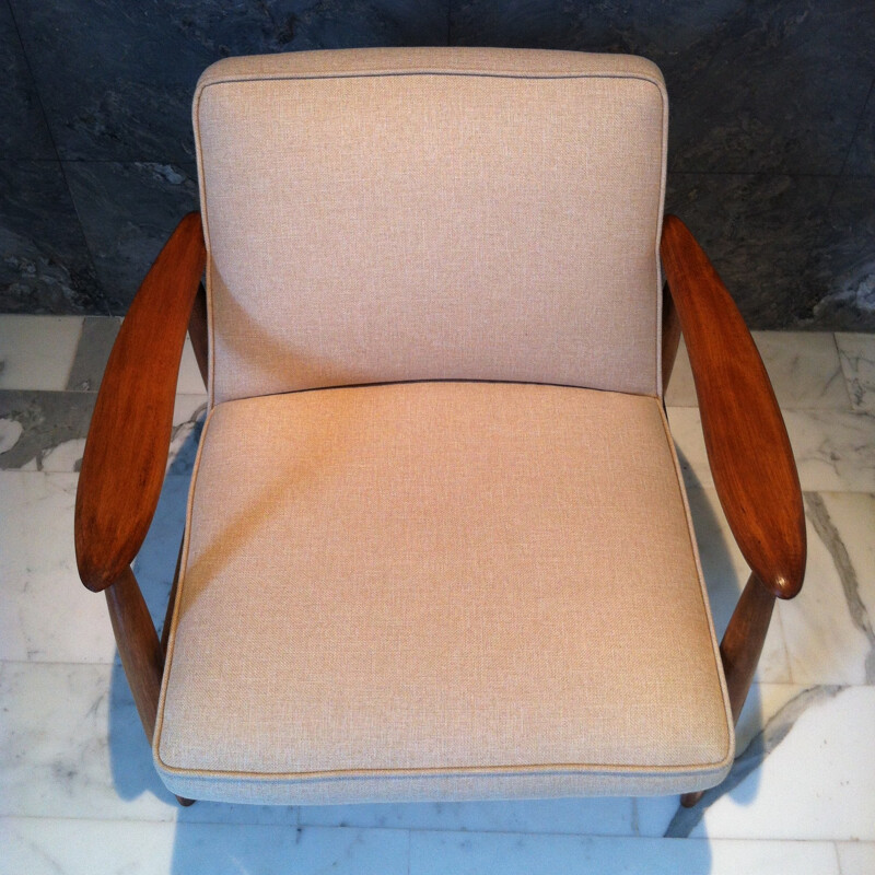 Beige Soviet armchair - 1960s