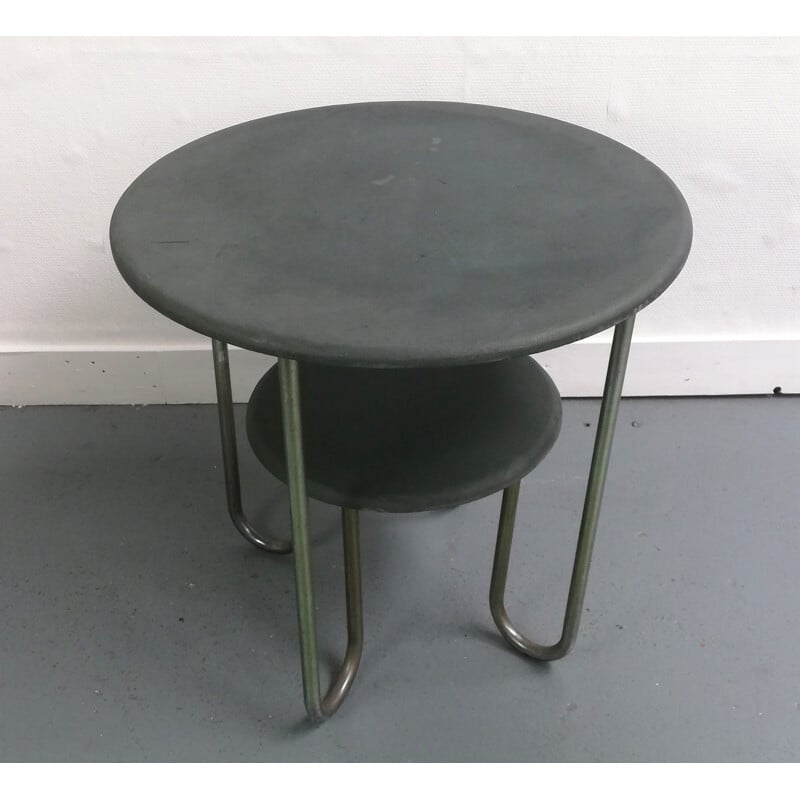 Vintage double top side table by Selette Bahaus, 1950s