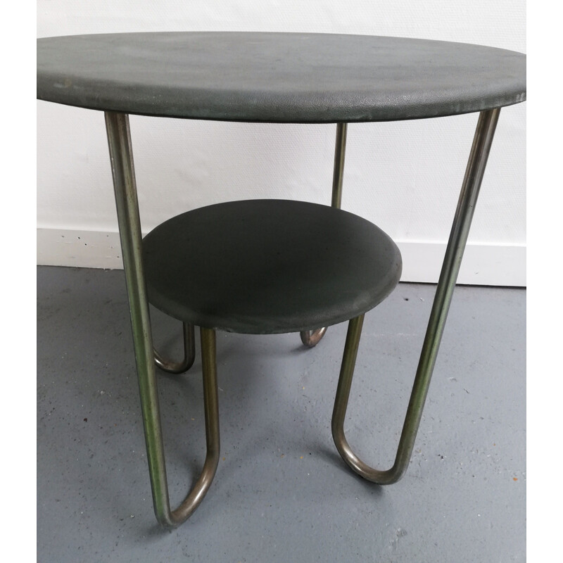 Vintage double top side table by Selette Bahaus, 1950s